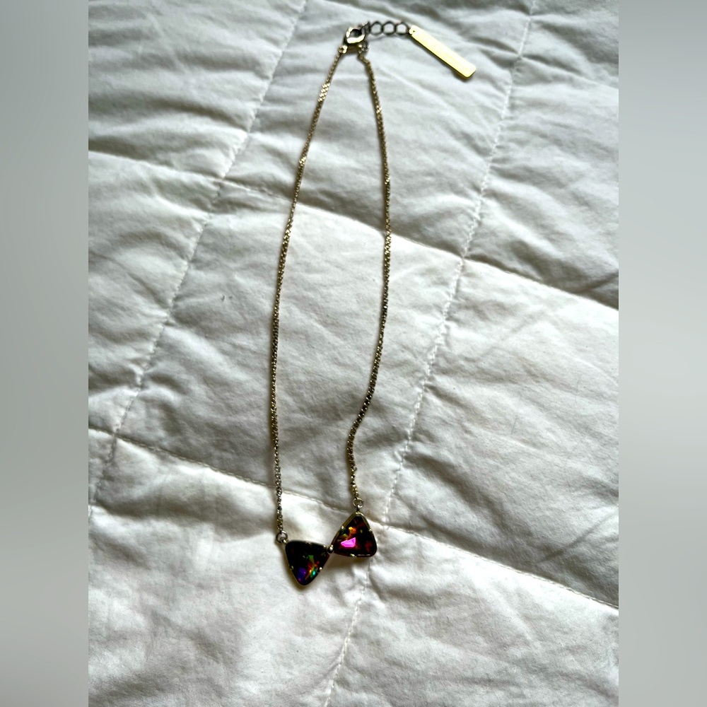BCBG Irridescent Bow Necklace